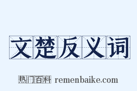 文楚反义词是什么意思的图片